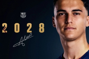 官方：巴萨续约B队队长科尔特斯至2028年，并有续约1年选择权