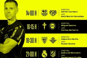 西甲第29轮裁判安排：穆努埃拉执法马德里德比，科尔德罗主裁巴萨