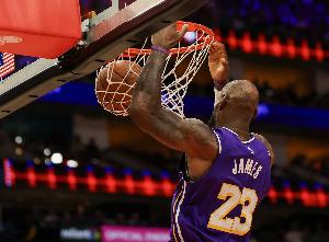 出场数独占历史第一！詹姆斯生涯常规赛出勤比例高达87.7%