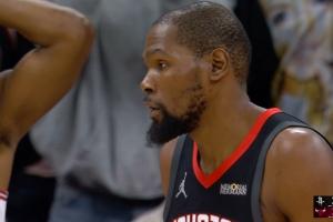 公牛连进三个三分 杜兰特连轰两个三分回应！40分平火箭新高！